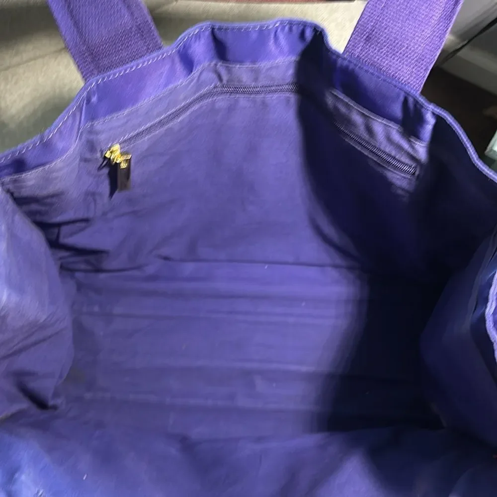 Tory Burch Ella  purple tote